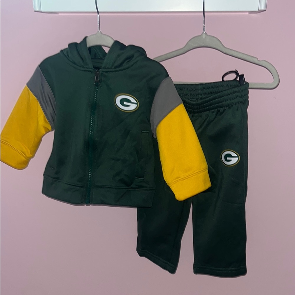NFL Green Bay Packers Kids Baby Children’s Sweatsuit Matching Set Size 12 months